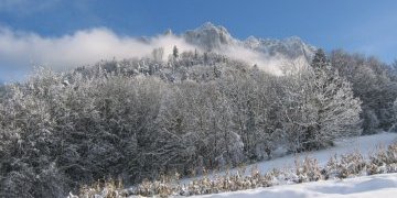 Les Dents de Lanfon enneigées